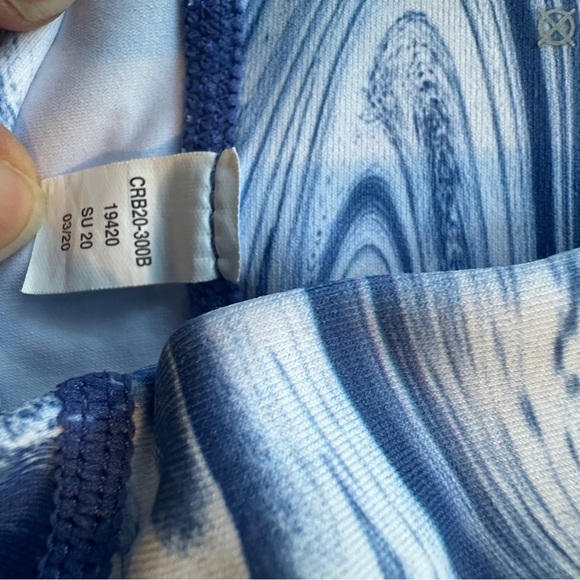 Carbon38 Marble Swirl Blue & White High-Waisted High Rise Workout Leggings Small - Picture 9 of 16